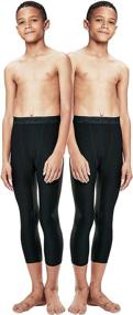 img 4 attached to DEVOPS Compression Baselayer Running Leggings Boys' Clothing ~ Active