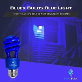 img 2 attached to 💡 BlueX CFL Light Bulbs 4-Pack - 13W Spiral Replacement Bulbs for Bug Bulb Colored Illumination - Indoor/Outdoor Decorative Lighting (Blue)