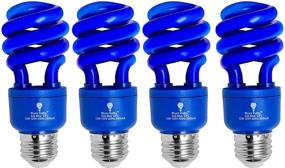 img 4 attached to 💡 BlueX CFL Light Bulbs 4-Pack - 13W Spiral Replacement Bulbs for Bug Bulb Colored Illumination - Indoor/Outdoor Decorative Lighting (Blue)
