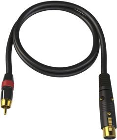 img 2 attached to LINKUP - 3Ft - XLR Female To RCA Male Cable - Pro Audio Cable 22Awg Audiophile Quality Silver Coated Wire - 24K 50Μ Gold-Plated Heavy-Duty Heutrik Connector Adapter