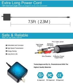 img 3 attached to 🔌 UL Listed 7.5Ft Type C AC Charger Compatible with Samsung Chromebook Pro Plus XE513C24 XE510C24 XE510C25 XE521QAB Plus V2 XE520QAB LTE XE525QBB Laptop Power Supply Adapter Cord