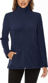 img 2 attached to Hibelle Women's Thermal Fleece Jacket with Full-Zip and Handy Pockets for Outdoor Adventures