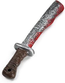 img 2 attached to 🔪 Bloody Machete Costume Prop: Skeleteen's Gory Halloween must-have!