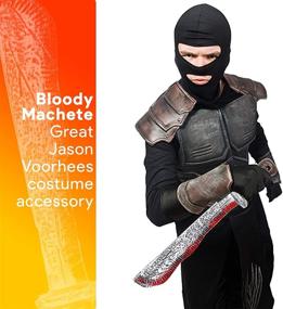 img 3 attached to 🔪 Bloody Machete Costume Prop: Skeleteen's Gory Halloween must-have!