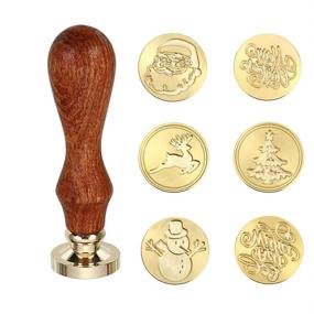 img 4 attached to 🎄 Vintage Wax Seal Stamp Set for Christmas - OwnMy 6 PCS Retro Classical Symbol Wax Sealing Stamp Kit with Gift Box for Christmas Invitation, Arts Crafts and Romantic Sealing