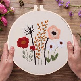 img 4 attached to 🧵 Complete Embroidery Kit for Beginners: DIY Cross Stitch Starter Kit with Patterns, Hoops, Needles, and Instruction