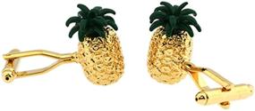 img 1 attached to 🍍 Optimized Gold Pineapple Cufflinks - Ideal for Fruit Trader, Cook, Chef, Cruise, Birthday Present