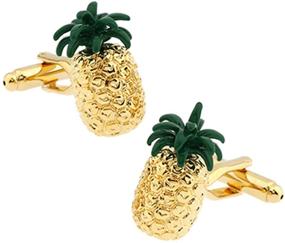 img 2 attached to 🍍 Optimized Gold Pineapple Cufflinks - Ideal for Fruit Trader, Cook, Chef, Cruise, Birthday Present