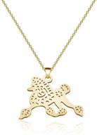 cenwa gold tone poodle pendant necklace - perfect sorority gift logo