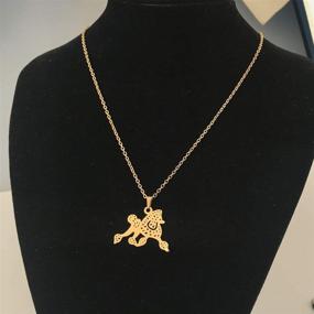 img 2 attached to CENWA Gold Tone Poodle Pendant Necklace - Perfect Sorority Gift