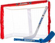 🏒 franklin sports knee hockey goal set - mini hockey goal set - kids hockey set - easy transport - exclusive fold-n-go design - nhl - ideal for kids логотип