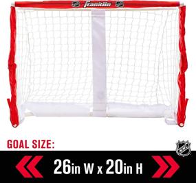 img 2 attached to 🏒 Franklin Sports Knee Hockey Goal Set - Mini Hockey Goal Set - Kids Hockey Set - Easy Transport - Exclusive Fold-N-Go Design - NHL - Ideal for Kids