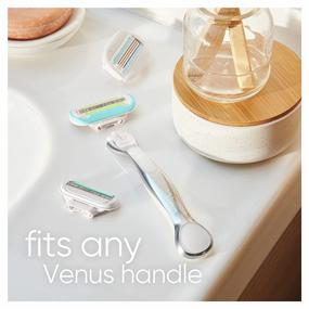 img 3 attached to Gillette Venus Platinum Extra Smooth Razors for Women: Ultimate Precision with Metal Handle and Anti-Slip Grip - 1 Razor + 4 Blade Refills