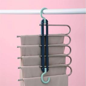 img 3 attached to ShiZu Magic Pants Hanger: Ultimate Space-Saving Closet Solution for Organized Pants Storage