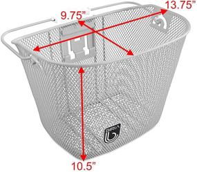 img 1 attached to 🚲 BIRIA White Front Quick Release Bicycle Basket with Removable Wire Mesh - New Design