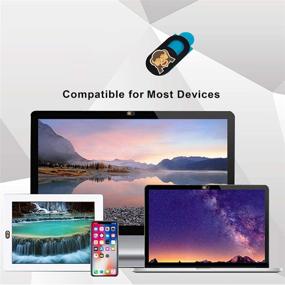 img 2 attached to 🐵 SIREG Ultra Thin Webcam Cover - Fits Laptop, Tablet, Computer, Smartphone | Protect Your Privacy and Security with Strong Adhesive | Monkey-Black (3 Pack)