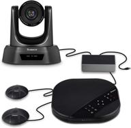 🎥 high-quality video and audio conferencing system - tenveo group usb ptz conference room camera with 2pcs expansion mics (10x zoom tevo-va3000e) logo