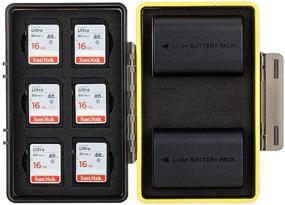 img 2 attached to 📷 Convenient 2-in-1 Storage Box: SD Card Holder & Camera Battery Case for 6 SD Cards + 2 Canon LP-E6 Batteries on EOS R 5D Mark IV III II 5DM4 5DM3 5DM2 5Ds 5DsR 6D 6DM2 7D 7DM2 80D 70D 60D