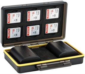 img 1 attached to 📷 Convenient 2-in-1 Storage Box: SD Card Holder & Camera Battery Case for 6 SD Cards + 2 Canon LP-E6 Batteries on EOS R 5D Mark IV III II 5DM4 5DM3 5DM2 5Ds 5DsR 6D 6DM2 7D 7DM2 80D 70D 60D