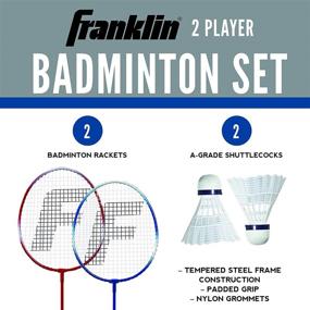 img 3 attached to Ultimate Badminton Racket + Birdie Set: High-Quality Replacement Equipment for 2-4 Players by Franklin Sports