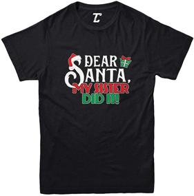 img 2 attached to 🎅 Adorable Tcombo Dear Santa Sister Did Boys' Tops, Tees & Shirts: Shop Now!