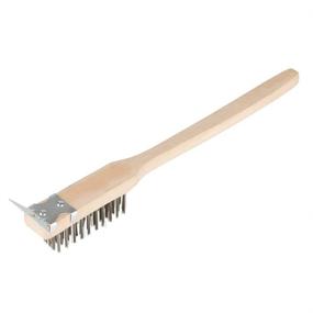 img 1 attached to 🧹 Enhanced International BRW-20HD 20-Inch Long Handle Wire Brush with Scraper, Wood Block &amp; Synthetic Bristles