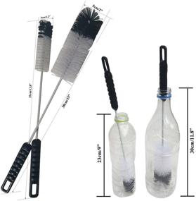 img 3 attached to Versatile 4-Piece NewFerU Wire Bottle Cleaning Brush Set – 🧼 Ideal for Cleaning Water, Beer, Wine, Baby Bottles, Flasks, and More!