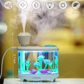 img 3 attached to ACEBON Mini Portable Humidifier, 460ml Cool Mist Small Humidifier, USB Powered Quiet Desktop Humidifiers for Baby Bedroom Travel Office Home, 2 Mist Modes & Auto Shut-Off (White)