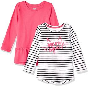 img 3 attached to Adorable Animal-themed Long Sleeve Tops, Tees & Blouses for Toddler Girls - Spotted Zebra