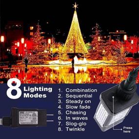 img 3 attached to 🎃 25m/82ft 220 LED Indoor/Outdoor Halloween Decoration String Lights - Orange Fairy Lights for Thanksgiving Day, Tree, Wedding, Patio, Home, Room