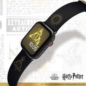 img 2 attached to 🔮 Официально лицензированный ремешок для умных часов Harry Potter Deathly Hallows - совместимый с Apple Watch (не входит в комплект) - подходит для моделей 38мм, 40мм, 42мм и 44мм.