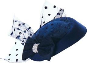 img 4 attached to HMS LACE Fascinator Navy Size
