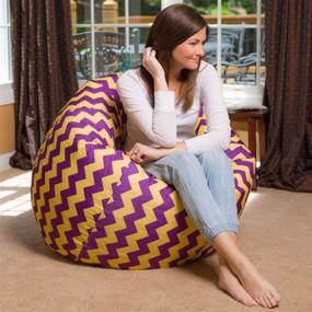 img 1 attached to Posh Beanbags X Large 48In Pattern Chevron