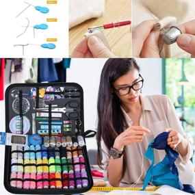 img 2 attached to Large Sewing Kit - 263 Pcs Basic Premium Tools and Supplies, 43 XL Thread Spools – Complete Needle and Thread Kit for Travelers, Adults, Kids, Beginners, Emergency Repairs, DIY, Home Sewing