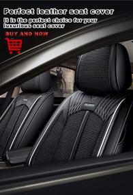 img 2 attached to Brands Car Seat Cover Full Set Universal Fit 5 Seats Car Waterproof Leather Seat Covers Adjustable Removable Auto Seat Cushions