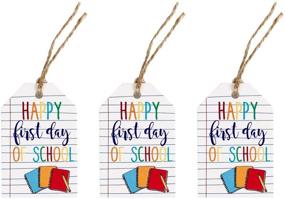 img 3 attached to WRAPAHOLIC Back To School Gift Tags With String - 100PCS First Day Of School Gift Tag