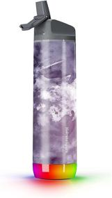 img 4 attached to HidrateSpark Bottle Hydrated WaterColor Pattern Amethyst 21