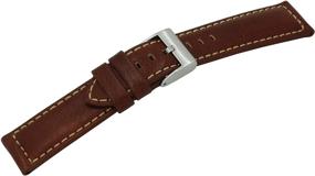 img 3 attached to ⌚ Stainless Steel Watch Band with Natural Contrast Stitching