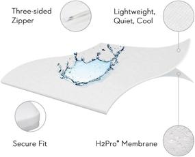 img 1 attached to Идеальная защита: MALOUF LT Twin Bed 🛏️ Перообразная водонепроницаемая защита для матраса от клопов - белая