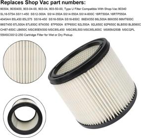 img 1 attached to Shop-Vac 5 Gallon and Up Wet & Dry Vacuum Filter Cartridge & Foam Filter Set - Yweller 90304/90585, Compatible with Part 90304, 90585-00 & 9058562(1+1)