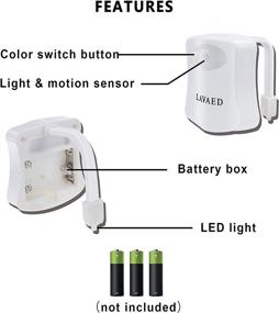 img 1 attached to 🚽 LAVAED Motion Sensor Toilet Night Light Set of 2 - Home Toilet Light with Bathroom Body Motion Sensor for Toilet Bowl Seat - 8-Color Changes Toilet Lamp