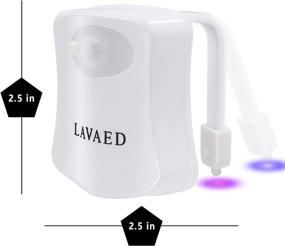 img 3 attached to 🚽 LAVAED Motion Sensor Toilet Night Light Set of 2 - Home Toilet Light with Bathroom Body Motion Sensor for Toilet Bowl Seat - 8-Color Changes Toilet Lamp