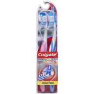 colgate total 360 adult soft manual toothbrush - 2 count (variety of colors) for effective oral care logo