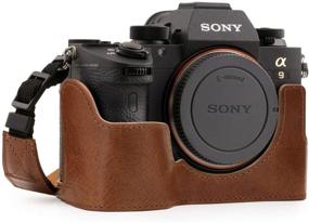 img 4 attached to 📸 MegaGear Genuine Leather Half Case for Sony Alpha A7 III, A7R III, A9 – Ever Ready