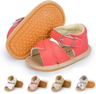 babelvit infant baby sandals: soft summer shoes with flower tassel, anti-slip sole, perfect for first walkers logo