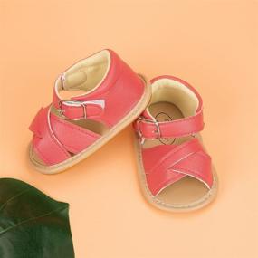 img 1 attached to Babelvit Infant Baby Sandals: Soft Summer Shoes with Flower Tassel, Anti-Slip Sole, Perfect for First Walkers