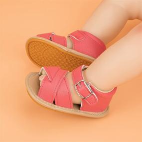 img 2 attached to Babelvit Infant Baby Sandals: Soft Summer Shoes with Flower Tassel, Anti-Slip Sole, Perfect for First Walkers