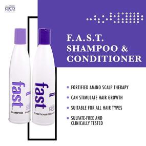 img 2 attached to 💪 Promote Fast and Healthy Hair Growth with NISIM F.A.S.T Fortified Amino Scalp Therapy Shampoo & Conditioner (10 oz / 300 ml): A Powerful Hair Growth Solution