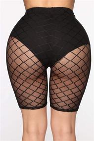 img 2 attached to 👙 RUEWEY Trendy Black Fishnet Swimsuit: Perfect Swimwear for Women - Shop Now!