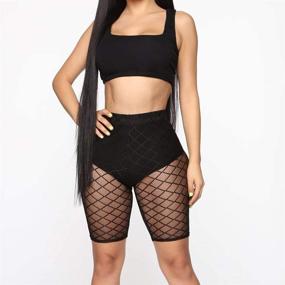 img 1 attached to 👙 RUEWEY Trendy Black Fishnet Swimsuit: Perfect Swimwear for Women - Shop Now!